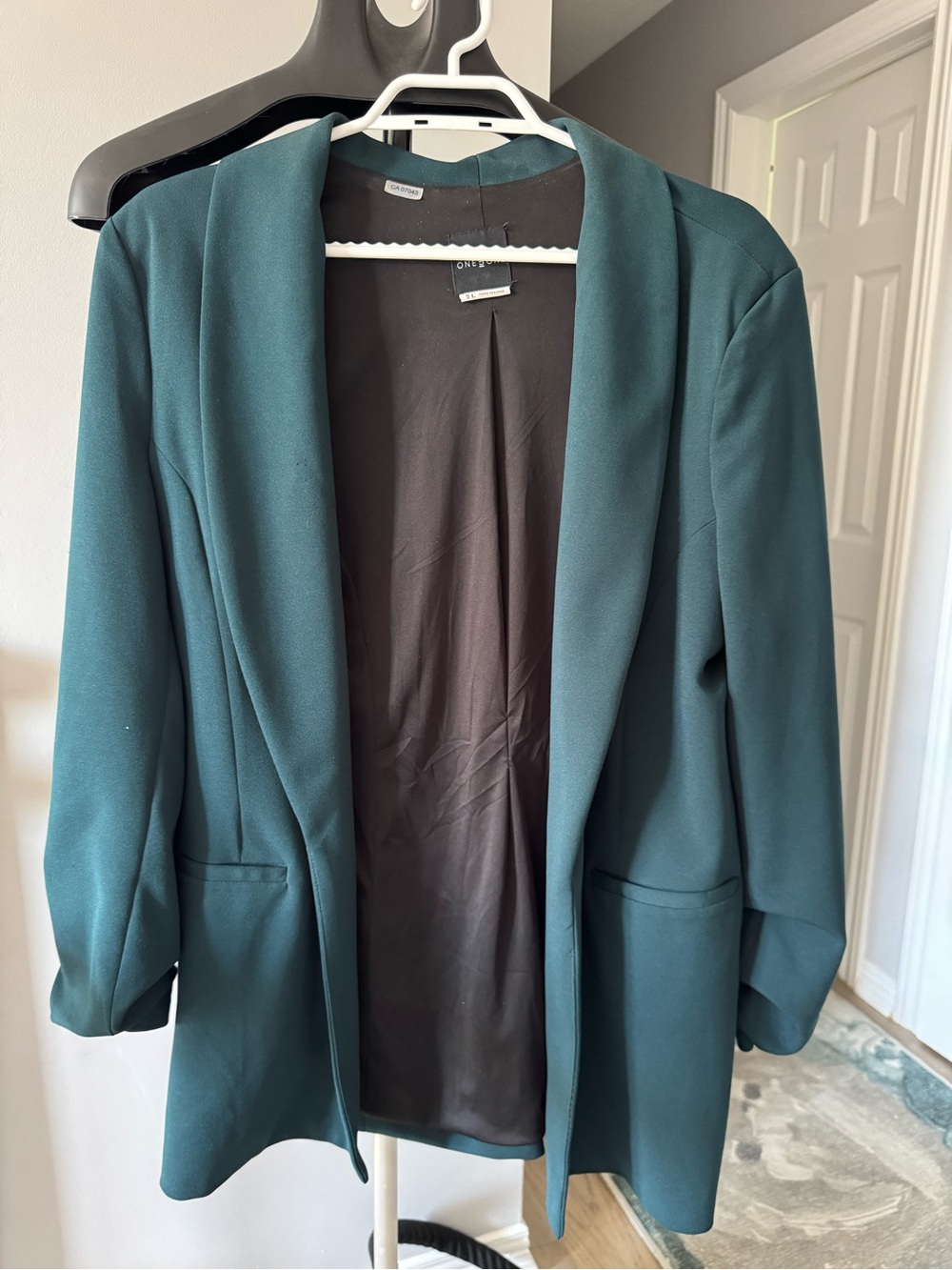 one 5 one Teal Open-Front Women's Blazer Jacket